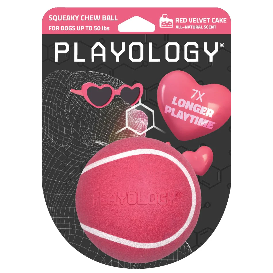 Squeaky Chew Ball | Red Velvet - Image 4