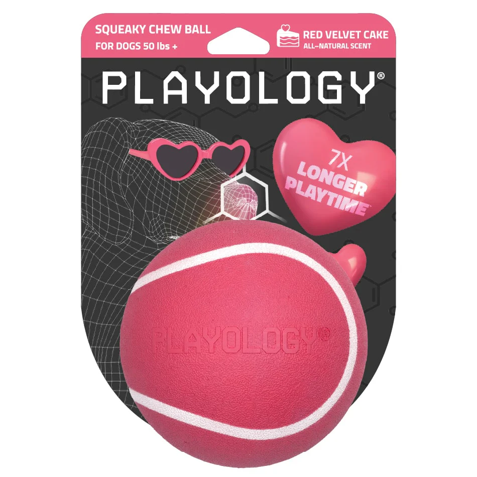 Squeaky Chew Ball | Red Velvet - Image 5